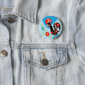 Badge Rond 5 Cm Le coq portugais de Barcelos (En situation)