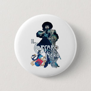 BADGE ROND 5 CM LE CORSAIRE NOIR