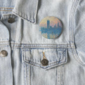 Badge Rond 5 Cm Le coucher du soleil des Chambres de Claude Monet (En situation)