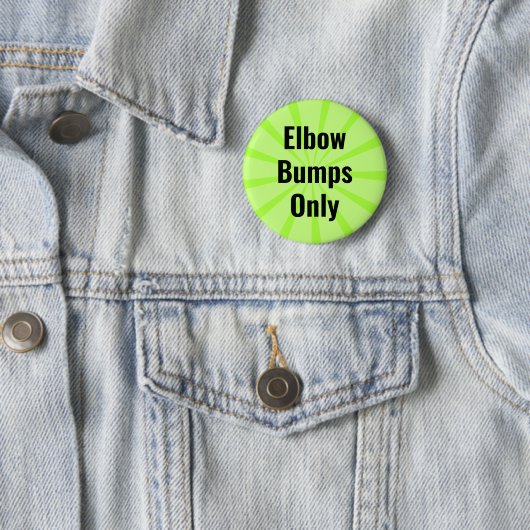 Badge Rond 5 Cm Le coude ne touche pas les mains Distances sociale (En situation)