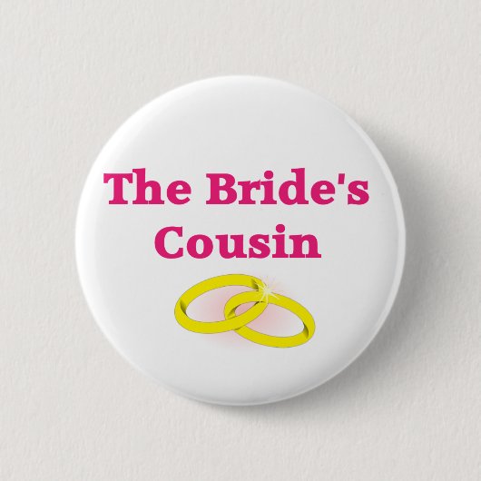 Badge Rond 5 Cm Le cousin de la mariée (Devant)