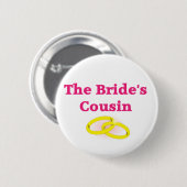 Badge Rond 5 Cm Le cousin de la mariée (Devant & derrière)