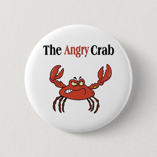 Badge Rond 5 Cm Le crabe en colère (Devant)