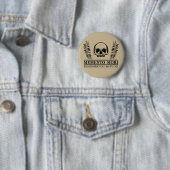 Badge Rond 5 Cm Le crâne Memento mori (En situation)