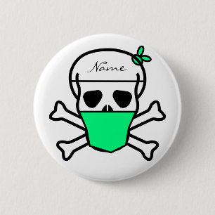 Badge Rond 5 Cm Le crâne porte le masque Thunder_Cove
