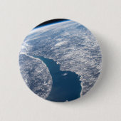 Badge Rond 5 Cm Le Cratère Manicouagan Et Le Saint-Laurent (Devant)