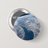 Badge Rond 5 Cm Le Cratère Manicouagan Et Le Saint-Laurent (Devant & derrière)