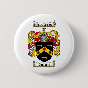 BADGE ROND 5 CM LE CREST DE FAMILLE DE HOPKINS - MANTEAU DE