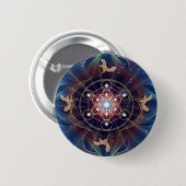 Badge Rond 5 Cm Le cube de Metatron - Merkabah (Devant & derrière)
