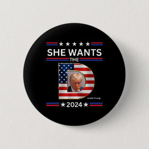 Badge Rond 5 Cm Le D Donald Trump veut l'élection présidentielle d