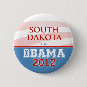 Badge Rond 5 Cm Le DAKOTA DU SUD pour Obama 2012