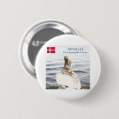 Badge Rond 5 Cm le Danemark (Devant & derrière)