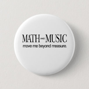 Badge Rond 5 Cm Le _de maths et de musique me déplacent
