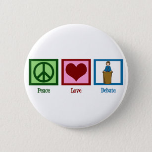 Badge Rond 5 Cm Le débat sur l'amour pour la paix