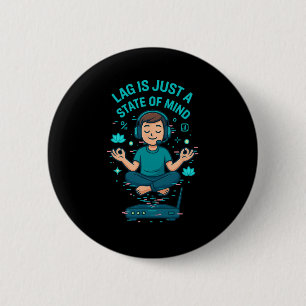 Badge Rond 5 Cm Le décalage n'est qu'un état d'esprit Conception d
