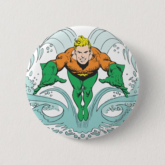 Badge Rond 5 Cm Le déjeuner d'Aquaman en avant (Devant)