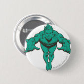 Badge Rond 5 Cm Le déjeuner d'Aquaman en avant - Turquoise (Devant & derrière)