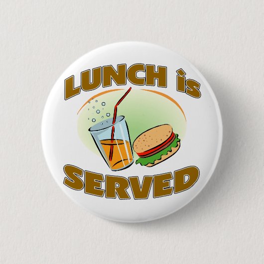 Badge Rond 5 Cm Le déjeuner est servi (Devant)