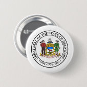 Badge Rond 5 Cm Le Delaware, Etats-Unis (Devant & derrière)
