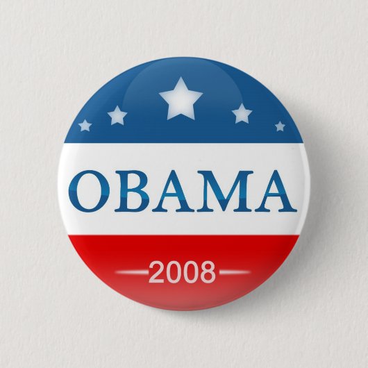 Badge Rond 5 Cm Le démocrate Barack Obama 2008 (Devant)