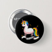 Badge Rond 5 Cm Le dernier Llamacorn (Devant & derrière)