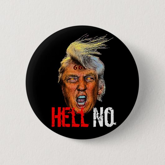 Badge Rond 5 Cm Le Diable Président Trump Diable Anti-Christ - Enf (Devant)