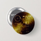 Badge Rond 5 Cm Le disque d'or de Voyager (Devant & derrière)