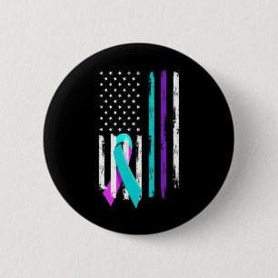 Badge Rond 5 Cm Le drapeau américain patriotique soutient la préve