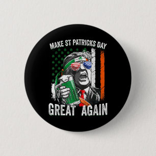 Badge Rond 5 Cm Le drapeau américain Trump fait du Jour de la Sain