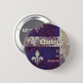 Badge Rond 5 Cm Le drapeau grunge et la devise de province du (Devant & derrière)