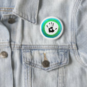 Badge Rond 5 Cm Le drapeau humain (En situation)