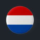 Badge Rond 5 Cm Le drapeau néerlandais<br><div class="desc">Le drapeau hollandais est un grand cadeau pour ceux qui aiment la Hollande ou ceux qui ont un héritage néerlandais. Les couleurs du drapeau hollandais sont le rouge,  le blanc et le bleu. Ce design est également disponible sur de nombreux autres produits pour vous de choisir parmi.</div>