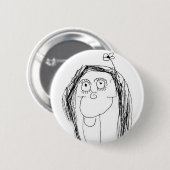 Badge Rond 5 Cm Le Drawing de Your Child (Devant & derrière)