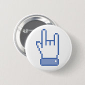 Badge Rond 5 Cm le facebook aiment le pixel de signe de main de (Devant & derrière)