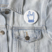 Badge Rond 5 Cm le facebook aiment le pixel de signe de main de (En situation)