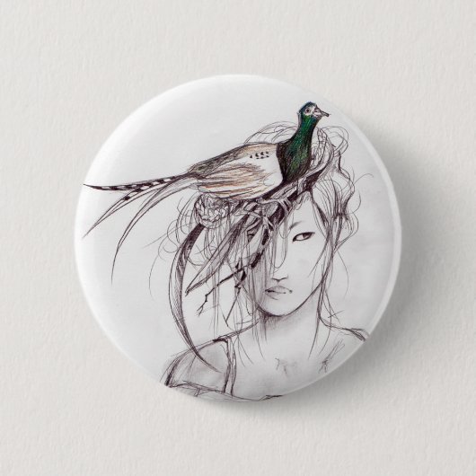 Badge Rond 5 Cm Le faisan (Devant)