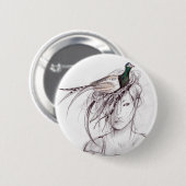 Badge Rond 5 Cm Le faisan (Devant & derrière)