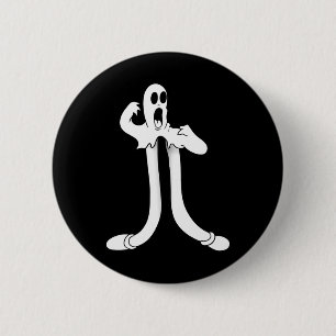 Badge Rond 5 Cm Le Fantôme de Clown Divise Blackwork