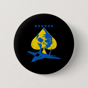 Badge Rond 5 Cm Le Fantôme de Kyivkiev Ukraine Pilote de chasse as