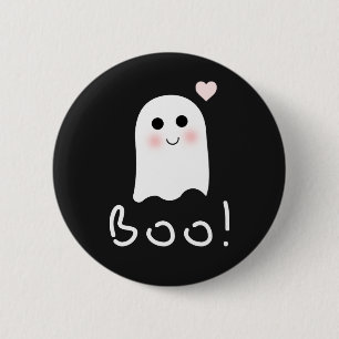 Badge Rond 5 Cm Le fantôme mignon huent le bouton heureux de Pin