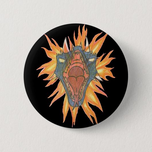 Badge Rond 5 Cm Le feu du dragon (Devant)
