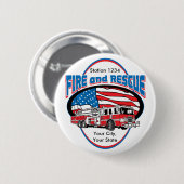 Badge Rond 5 Cm Le feu et délivrance faits sur commande (Devant & derrière)