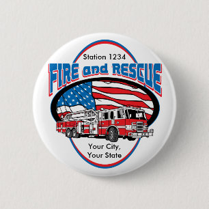 Badge Rond 5 Cm Le feu et délivrance faits sur commande