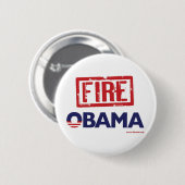 Badge Rond 5 Cm Le feu Obama (Devant & derrière)