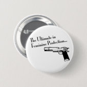 Badge Rond 5 Cm Le final dans la protection féminine (Devant & derrière)