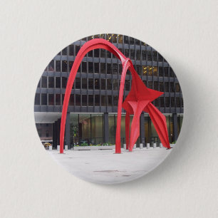 Badge Rond 5 Cm Le Flamant rose