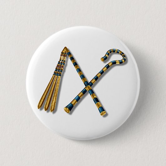 Badge Rond 5 Cm Le fléau et l'escroc de Tutankhamun (Devant)
