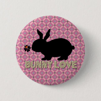 Badge Rond 5 Cm Le fond d'amour de lapin