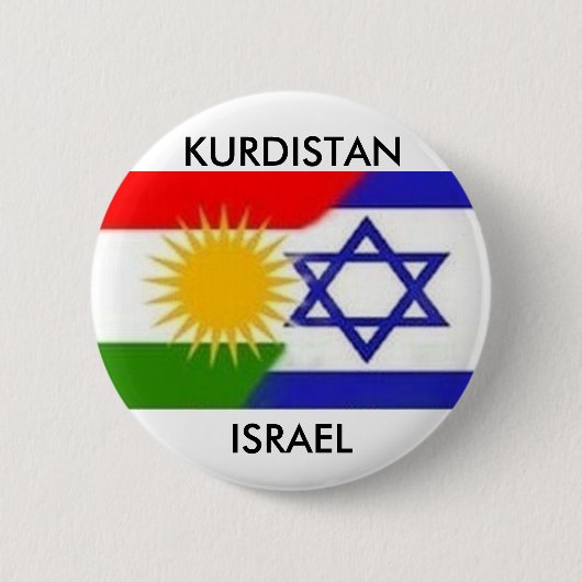 BADGE ROND 5 CM LE FOND DE L'ISRAËL DU KURDISTAN (Devant)