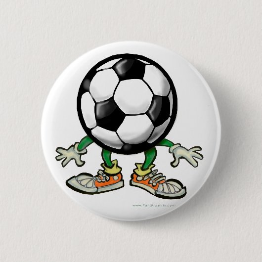 Badge Rond 5 Cm Le football (Devant)